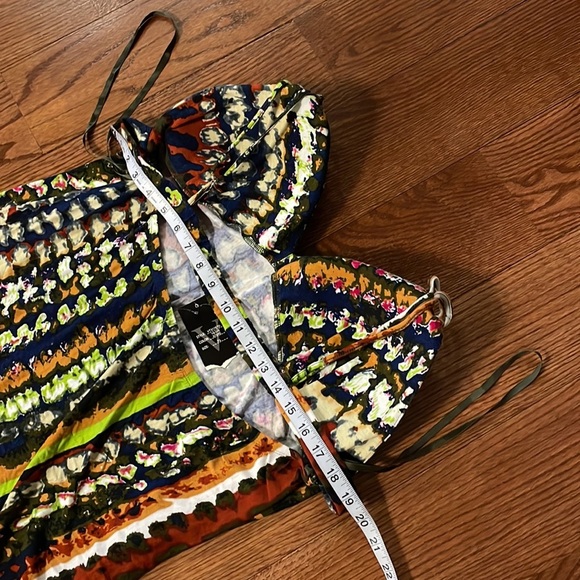 Vertigo Paris colorful tie dye stripe sundress bohemian DEEP OPEN BACK sz XL - Picture 10 of 12